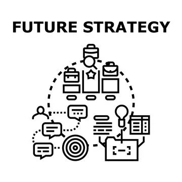 Future strategy planning and business development Stock Illustration