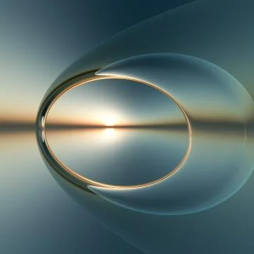 A future surreal arch over sea 스톡 일러스트