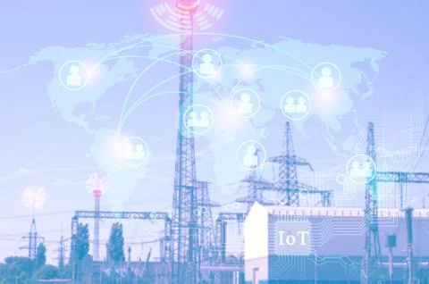 Future technologies to achieve industry 4.0., the Internet of things for the Stock Photos
