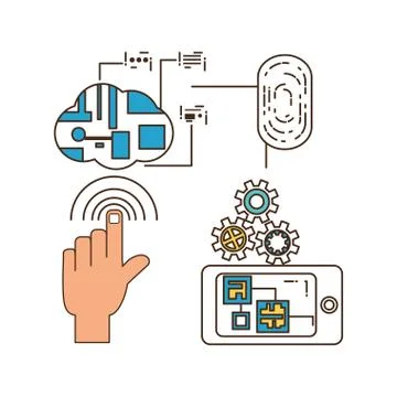 Future technologies design 库存插图