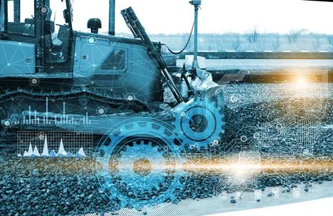 Future technologies for fully automating the paving process using artificial Stock Photos