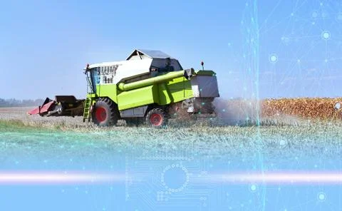 Future technologies, the Internet of things, allowing you to manage the harve Stock Photos