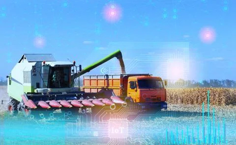 Future technologies, the Internet of things, allowing you to manage the harve Stock Photos