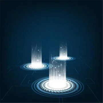 Future technologies used for mass transit. Stock Illustration