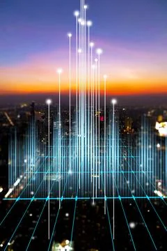 Future technology and communication Abstract background of an internet conc.. Stock Photos
