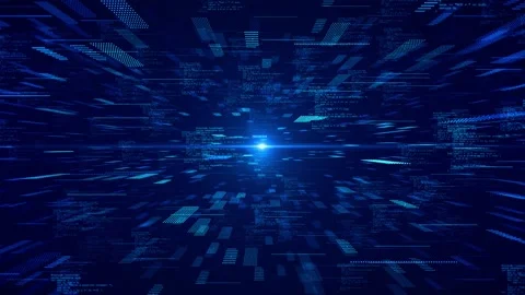 Future technology Big data background. Data funnel ai network. Quantum nodes Stock Footage 247330270