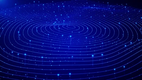 Future technology Big data background. Data funnel ai network. Quantum nodes Stock Footage 247494383