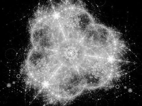 Future technology black and white texture Illustrazione stock