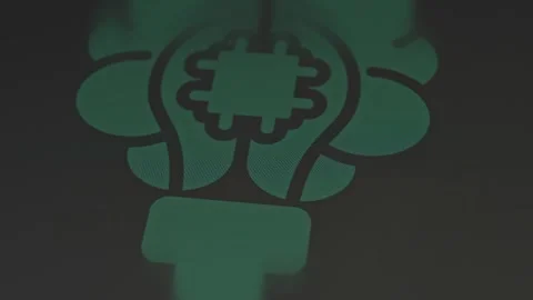 Future technology brain chip graphic presentation Stock Footage 302826151
