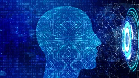 Future Technology Brain circuit Concept Visualization Loop Background. Stock Footage 175074071