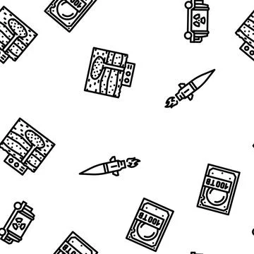 Future technology digital data vector seamless pattern Stock Illustration