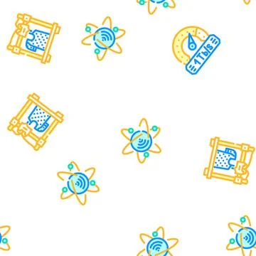 Future technology digital data vector seamless pattern Stock Illustration