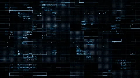 Future technology digital matrix background concept, Digital cyberspace with Stock Footage 254521335