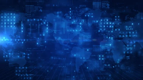 Future technology digital matrix, Cyberspace environment for technology Stock Footage 247940785