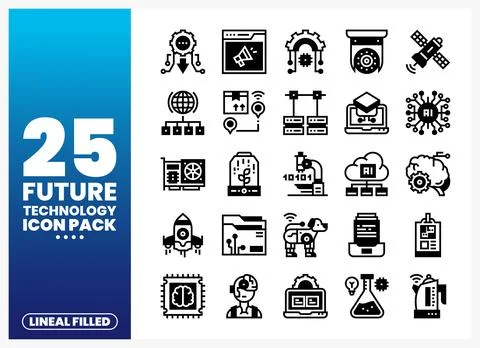 Future Technology Icons Stock Illustration