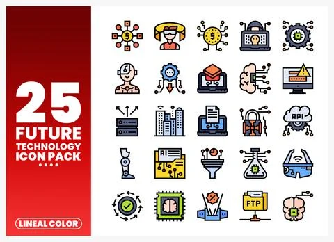 Future Technology Icons Stock Illustration