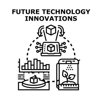 Future technology innovation concept developing solutions Stock Illustration