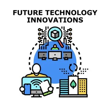 Future technology innovations and digital transformation concept 스톡 일러스트