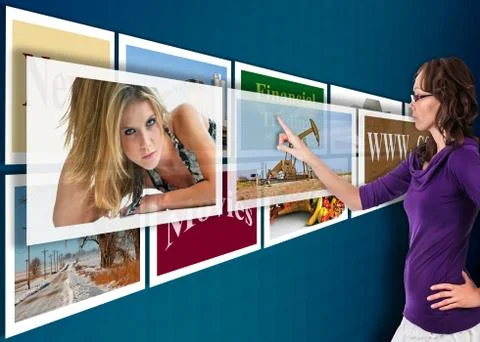 Future Technology Touch Screen Stock Photos