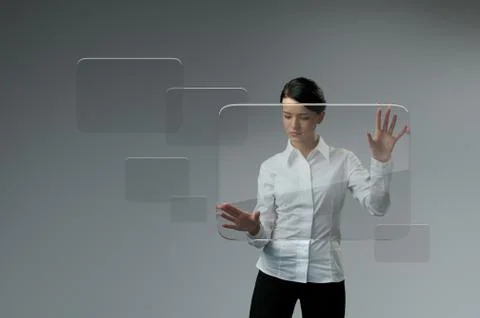 Future technology touchscreen interface. Stock Illustration