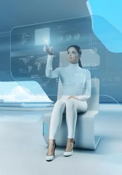 Future technology touchscreen interface. Stock Illustration