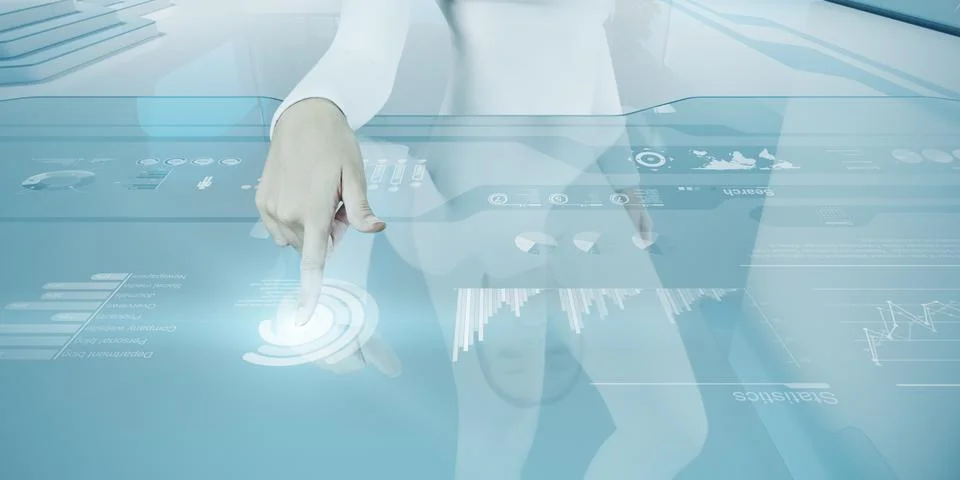 Future technology touchscreen interface. Stock Illustration