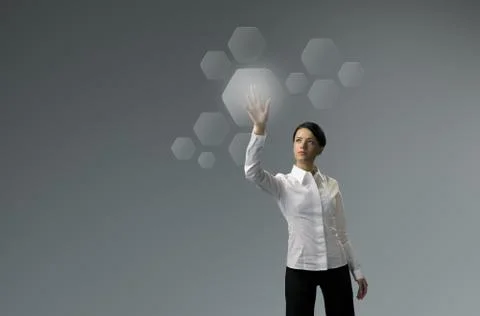 Future technology touchscreen interface. Stock Illustration