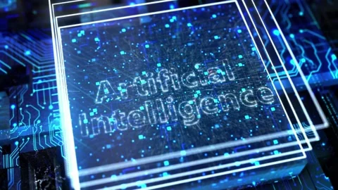 Future technology video footage illustration Stock Footage 247685546