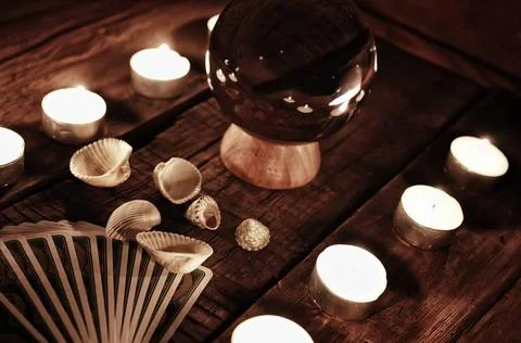 Future teller candle divination future teller candle divination ,model rel... Foto stock