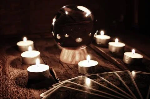 Future teller candle divination future teller candle divination ,model rel... 스톡 사진