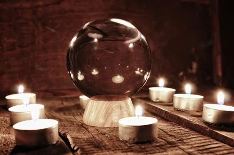 Future teller candle divination 스톡 사진