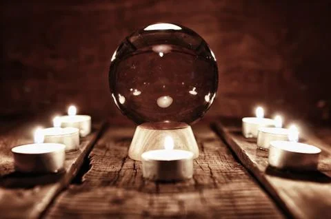 Future teller candle divination Foto stock