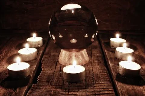 Future teller candle divination Foto stock