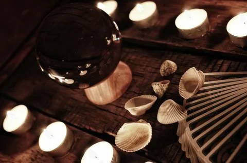 Future teller candle divination Foto stock