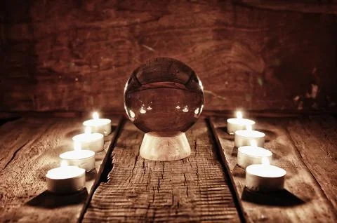 Future teller candle divination Foto stock