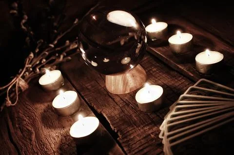 Future teller candle divination Foto stock