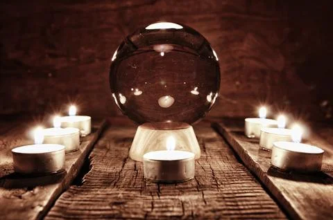 Future teller candle divination Foto stock