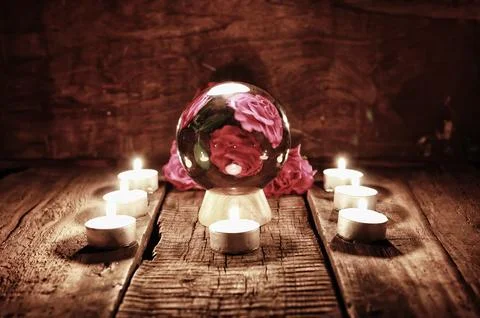 Future teller candle divination Foto stock