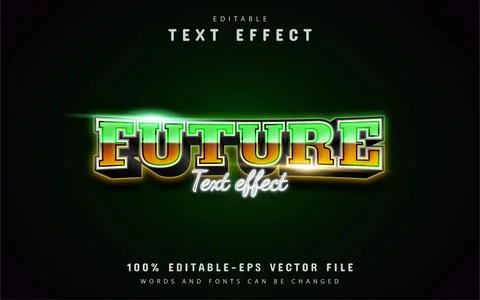 Future text - 80s gradient style text effect Stock Illustration