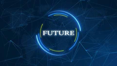 Future Text Effect Technology Background Stock Footage 262598865