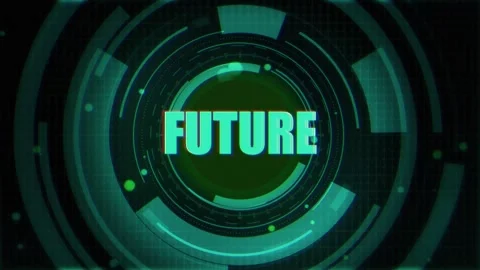 FUTURE Text On Futuristic Cyberspace Bac... | Stock Video | Pond5