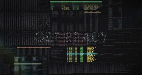 FUTURE text overlay on futuristic code d... | Stock Video | Pond5