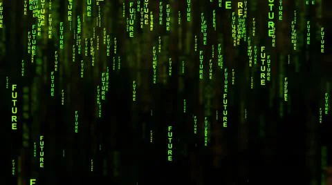 Future text on the screen concept Ilustración de archivo