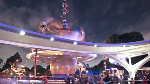 Future Theme Park Ride (Timelapse) Video stock 35157563