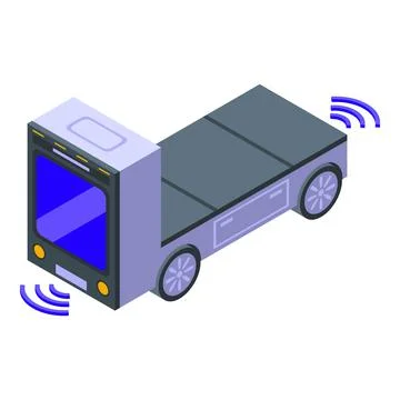 Future track sensor icon isometric vector. Road traffic Illustrazione stock