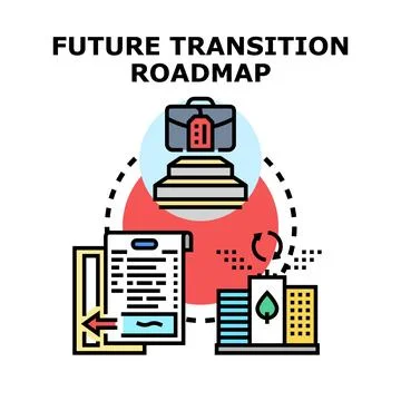 Future transition roadmap for business development success Illustration