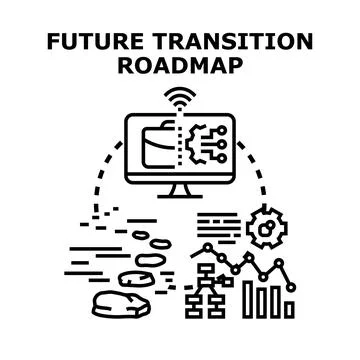Future transition roadmap planning business development strategy Illustration