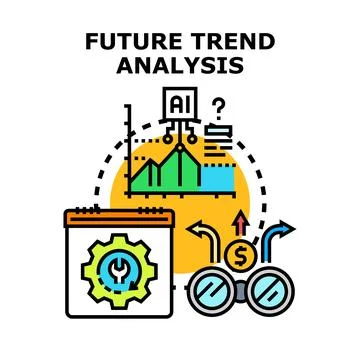 Future trend analysis predicting business insights concept Illustration
