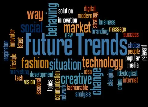 Future trends word cloud concept 3 Stock Photos