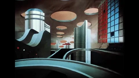 Future Underground City Stock Footage 345114566